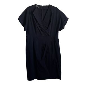 Lafayette 148  Short Sleeve Faux Wrap Dress Professional Office Siren Women's 16